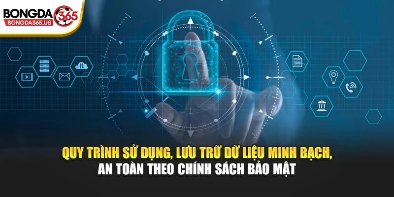 Quy trình sử dụng, lưu trữ dữ liệu minh bạch, an toàn theo chính sách bảo mật